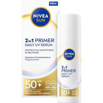 Přípravek na opalování NIVEA Sun Primer Denní UV sérum 2v1 SPF50+ 30 ml