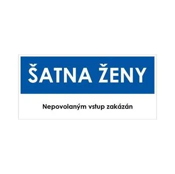 ŠATNA ŽENY, modrá, plast 2 mm 190x90 mm