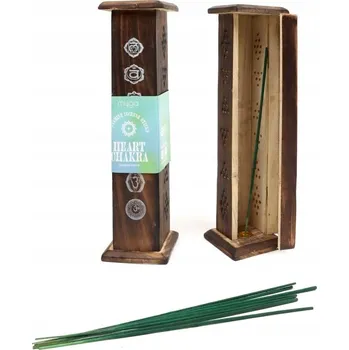 Vonná tyčinka Dřevěná kadidelnice - věž na vonné tyčinky Myga Heart