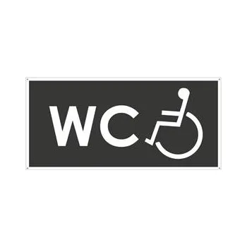 WC PRO INVALIDY, šedá, plast s dírami 2 mm 190x90 mm