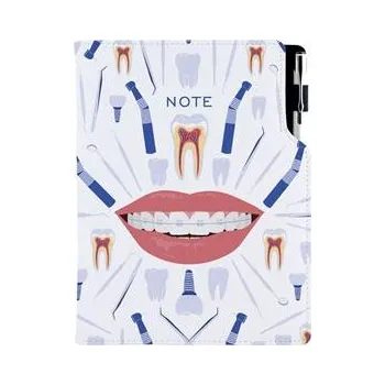 Zápisník Notes - zápisník DESIGN B5 linkovaný - bílá - Zubař