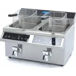 Indukční fritéza s kohoutkem - 2 x 8 l | Maxima 09371095