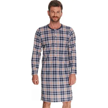 Pánská noční košile Pánská noční košile Philip šedá káro L