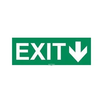 EXIT se šipkou - bezpečnostní tabulka, samolepka 300x120 mm