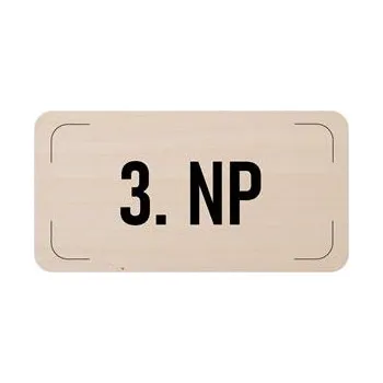 Označení podlaží - 3. NP, dřevěná tabulka, 300 x 150 mm