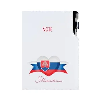 Zápisník Notes - zápisník DESIGN B6 linkovaný - bílá - Slovensko - vlajka