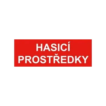 Hasicí prostředky - bezpečnostní tabulka, plast 2 mm 210x80 mm