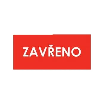 Informační tabulka ZAVŘENO, červená, samolepka, 190x90 mm