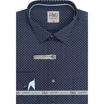 Pánská Slim Fit košile AMJ VDSBR 1480 noční modř velikost 43