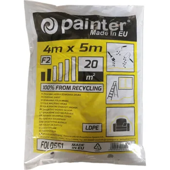 Zakrývací fólie na malování FÓLIE MALÍŘSKÁ SILNÁ OCHRANNÁ STAVEBNÍ FÓLIE 4x5