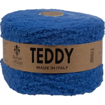 Příze Borgo de Pazzi Teddy 13 Modrá (Špagátová žinylková příze Teddy modrá)