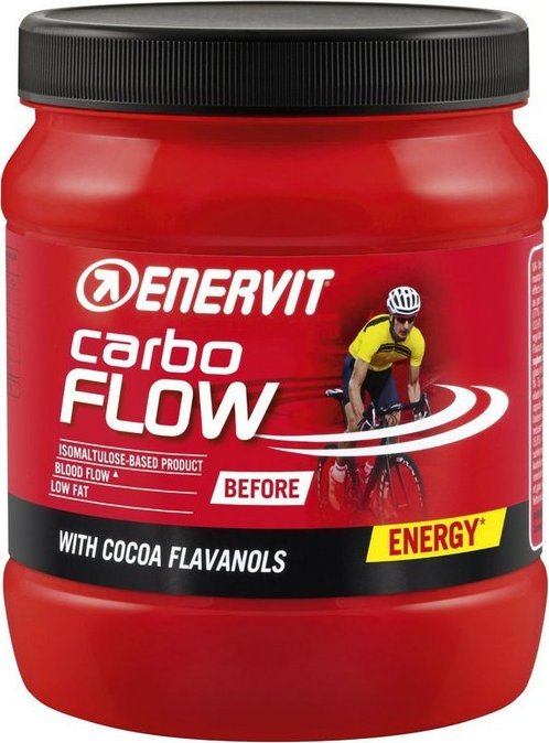 Enervit Carbo Flow, kakao, 400 g Směs sacharidů a kakaových flavanolů, doplněk stravy