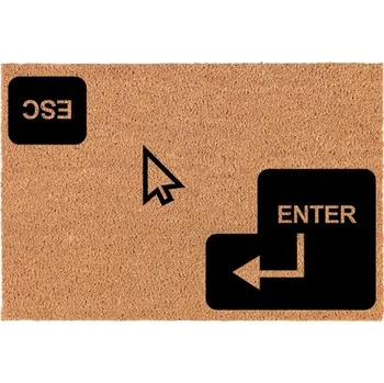 Rohožka Kokosová rohožka před dveře - Vtipný design Enter Escape Dárek 40x60 cm