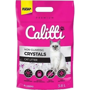 Podestýlka pro kočku Silikonové stelivo pro kočky Crystals 3,8L CALITTI antibakteriální, nepráší