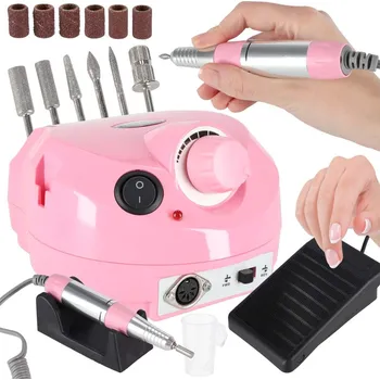 Bruska na nehty KIK Elektrická frézka na nehty 65W 6 fréz na hroty