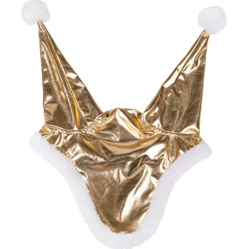 Koňská maska proti hmyzu QHP Čabraka Santa QHP, gold FULL