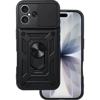 Pouzdro na mobilní telefon Ultra odolný zadní kryt Armor Lens pro iPhone 17 černý