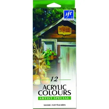 Vodová barva Akrylové barvy Titanum 12 ks x 12 ml