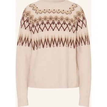 Dámský svetr Yerse Dámský Svetr Nuna, béžová / tmavě hnědá, 38