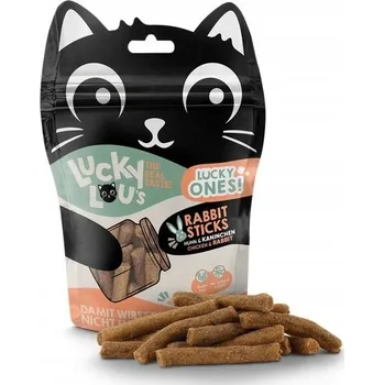 Pamlsek pro kočku Lucky Lou Lucky Ones Tyčinky Kuře & Králík 50g