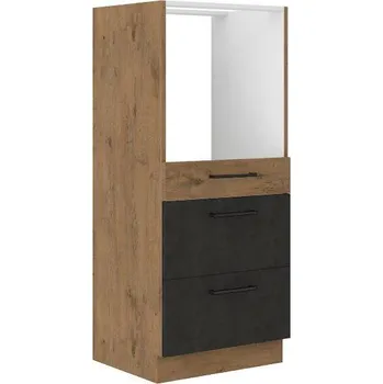 Kuchyňská skříňka Zvýšená skříňka se šuplíky PREMIUM BOX na vestavěnou troubu 60 DPS-145 3S BB VIGO matera/dub lancelot