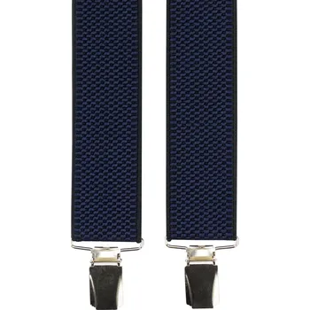 Kšandy Tmavě modré strukturované pánské široké kšandy