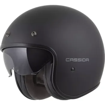 Helma na motorku Přilba CASSIDA Oxygen 2.0 Solid (černá matná/tmavě šedá), klasická helma na motorku/chopper