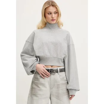 Dámská mikina Bavlněná mikina Miss Sixty dámská, šedá barva, hladká, 6S1TJ46700 09X, vel. XL