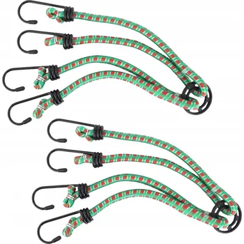 autokoberec SADA 2x PRUŽNÁ GUMA / POPRUH S HÁKY pro upevnění zavazadel, 40 cm