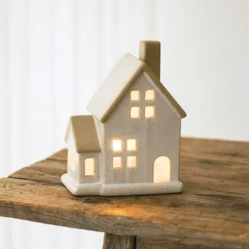 Svícen ROSA Keramický svícen domek Gent melanž M