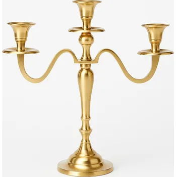 Svícen Home Styling Collection Tříramenný svícen zlatá