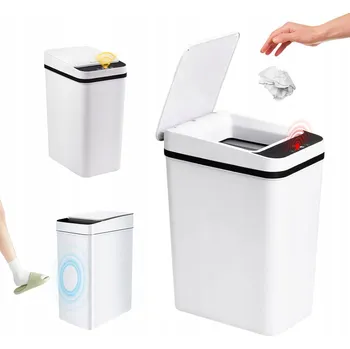 Odpadkový koš ODPADKOVÝ KOŠ BEZDOTYKOVÝ AUTOMATICKÝ SENZOR POHYBU 12L ODPADKOVÝ KOŠ BÍLÝ
