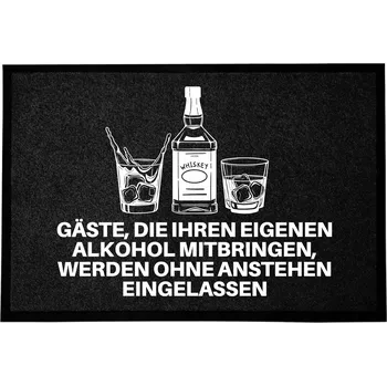 Černá Kokosová vstupní rohožka do domu | Alkohol bez čekání Dárek