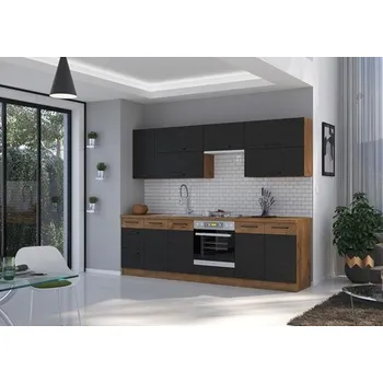 Kuchyňská linka Kuchyňská linka VIGO matera/dub lancelot, Sestava A, 260 cm