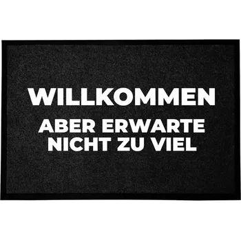 Vstupní rohožka černá dekorativní Dárek do domu | Vítejte 60x40 cm