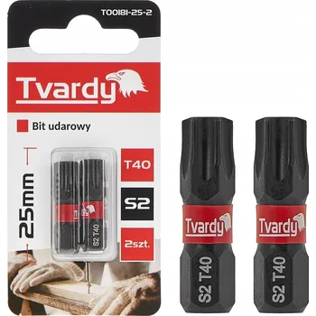 Bit Úderový bit T40 25mm S2 pro aku šroubovák, precizní a odolný, 2 ks