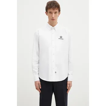 Dámská košile Bavlněná košile AAPE Moon Face Logo, L, bílá, 00X