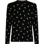 Pánské tričko Icebreaker Merino 200 Oasis LS Crewe Snow Day AOP Black/Perid/Aop XL