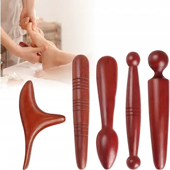 Masážní přístroj MASÁŽNÍ PŘÍSTROJ DŘEVĚNÁ SADA 5 KUSŮ MASÁŽNÍ PŘÍSTROJ RUČNÍ MASÉR PRO HLOUBKOVOU MASÁŽ