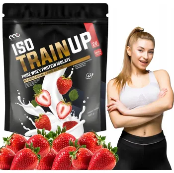 Protein MUSCLE CLINIC ISO TRAIN UP 600g Proteinový izolát 92g JAHODA