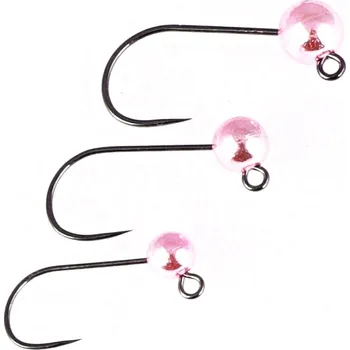 Rybářský prut HENDS TROUT AREA TUNGSTEN JIG - BL133ST - LIGHT PINK METALIC BEAD TPAP Balení: 3 ks, Průměr: 4,6 mm - 0,75 gr., Velikost háčku: 8