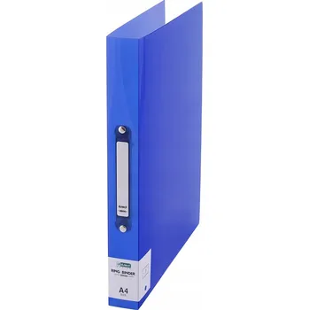Plastový pořadač A4 PP měkký, 2 kroužky, transparentní D.RECT modrý
