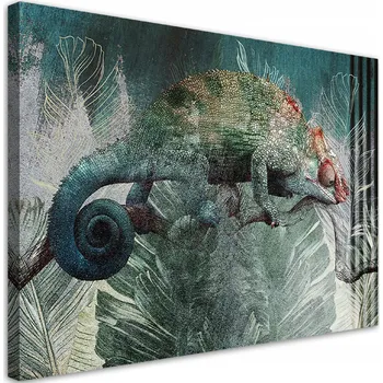 Obraz Obraz na plátně, Chameleón v džungli 60x40 60x40