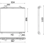 Chladič, chlazení motoru MAHLE CR 103 000P