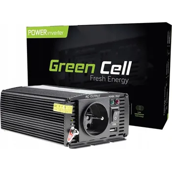 Měnič napětí GREENCELL INV02 Měnič Napětí napětí Green Cell 24V - 230V, 300W/600W
