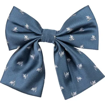 Kravata Bubibubi Modrošedý dámský motýlek lyžař