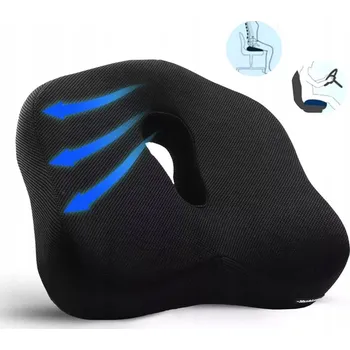 Polštář ORTOPEDICKÝ POLŠTÁŘ NA SEDADLO BEDERNÍ PRO ŽIDLI KŘESLO DO AUTA