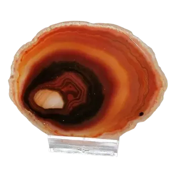 Přírodní kámen Achátový plátek hnědý 9,5 cm