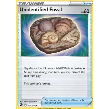 Volný čas Pokémon SIT 165/195 Unidentified Fossil - Silver Tempest Stav: Near Mint, Verze: NORMAL