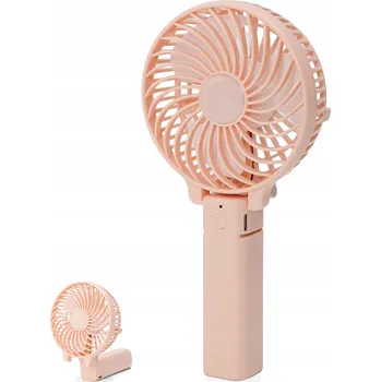 Domácí ventilátor Przenośny Wentylator Ręczny Mini USB Różowy Skládací větráček 3000 mAh Pracovní stůl